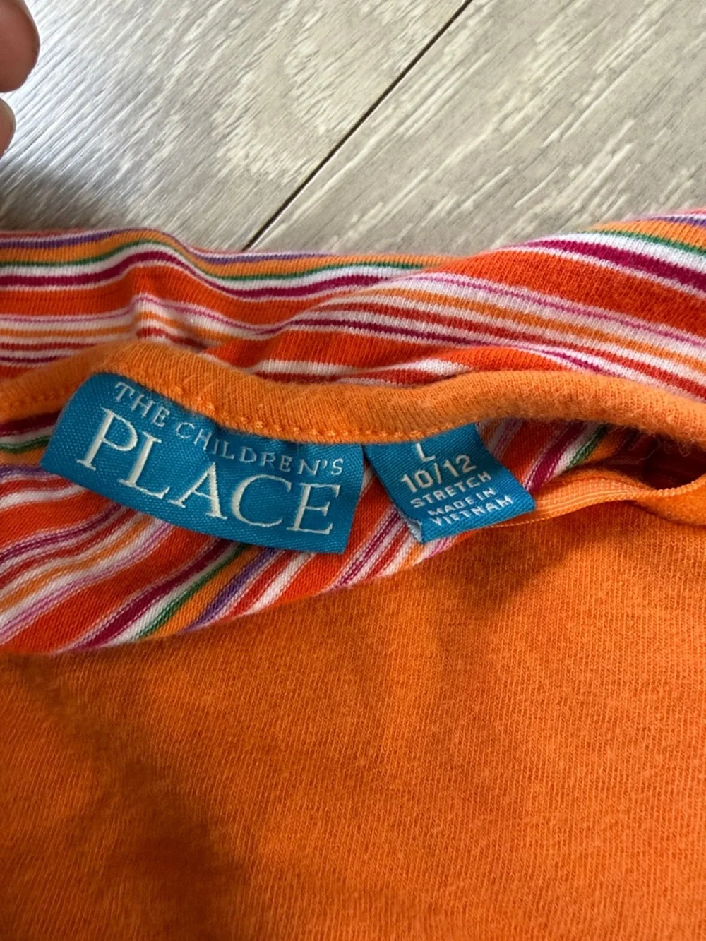 Y2K The Children's Place Bright Orange Striped Tank & Skirt Set - Picture 2 of 4